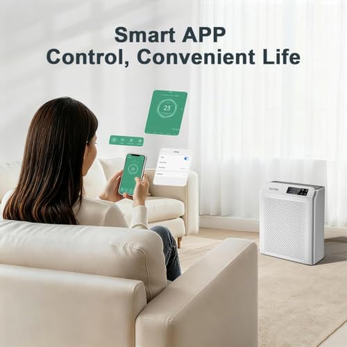 Image of Smart Air Purifiers for Home Bedroom Large Room Up to 3500 Ft | Smart Air Purifiers for Home Up to 3500 Ft, App Smart Control,Real-Time Air Quality Sensor, Sleep Mode, Auto Mode
