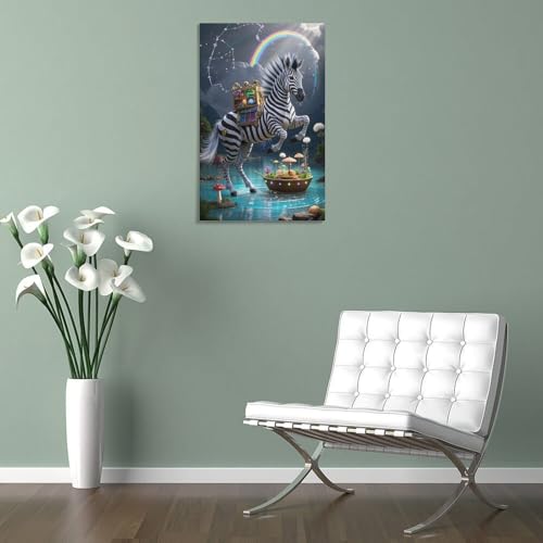 Impression sur toile zèbre affiche décoration murale 40x60