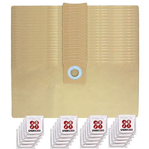 Spares2go - 20 bolsas de polvo para aspiradora Titan 16L 20L 30L 40L + pestañas de ambientador