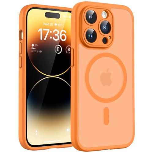 TOCOL Funda para iPhone 14 Pro, Compatible con MagSafe, Naranja