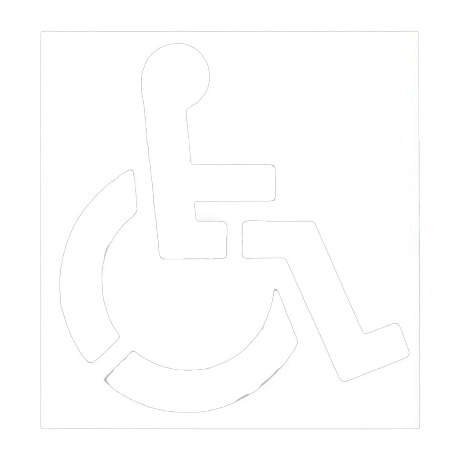F Fityle Plantilla señalización para estacionamiento discapacitados, garaje, hormigón reutilizable, plegable, fácil usar, silicona, flexible,