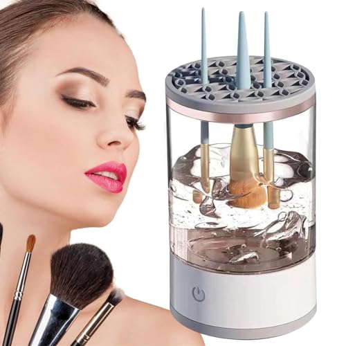 CosyCaya Limpiador de Brochas CosméTicas, Limpiador de Brochas de Maquillaje, Limpiador de Brochas de Maquillaje Giratorio AutomáTico EléCtrico Apto para Todas las Brochas de Maquillaje - imagen 6