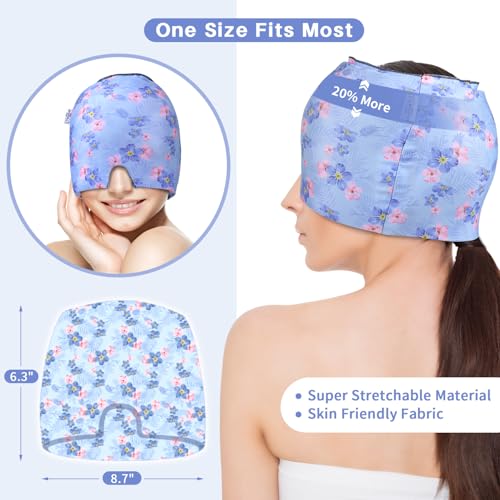 Image of my novel things Migraine Relief Cap, Gel Cooling Eye Mask, Cooling Gel Relief 2 Pack Set, Headache Relief with Hot /Cold Gel, Instant Headache Relief, Reusable Gel Eye Mask Ice Pack for Stress Relief