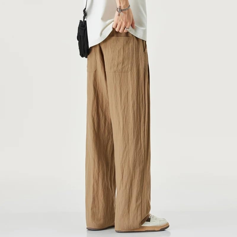 Men's Linen Pants Summer Thin Straight Trousers Male Korean Casual Pants3