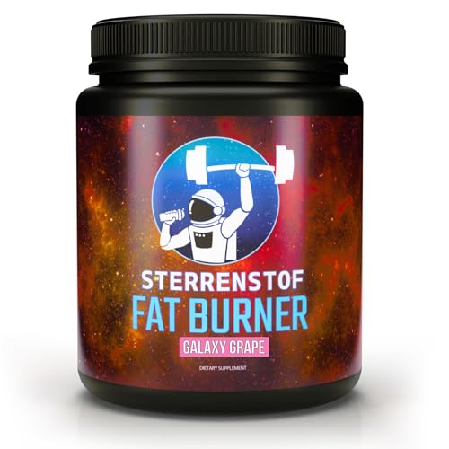 Sterrenstof Fat Burner – Galaxie-Traube – Fettverbrenner Appetitzügler mit L-Carnitin, L-Tyrosin, L-Theanin, Grüntee-Extrakt, Koffein – Schnell abnehmen, Fatburner, Diät, 300 g Pulver, 50 Portionen