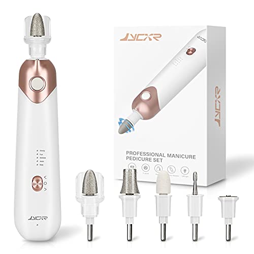 Rechargeable Manicure Pedicure Set,Electric Nail File, Cordless Nail Drill Kit,Portable 5 Speeds Foot & Hand Nail Care Tools for Calluses, Thick Nails, Nail Buffer Trim Grind