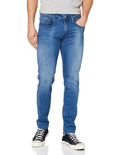 Price comparison product image Replay Men's Anbass Powerstretch Denim Jeans,  Light Blue