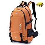 BAGZY Hiking Backpack Waterproof 80L Lightweight Travel Backpack Large Daypack Camping Backpacking for Men Women Orange