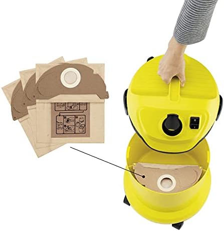 MOPEI 10 Pack Paper Filter Bag for Karcher WD2 Wet Dry Vacuum Cleaner, Replacing Part#6.904-322 (10)