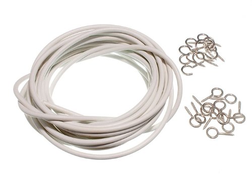 Câble voilage 9 mètres extensible avec 12 crochets de fixation
