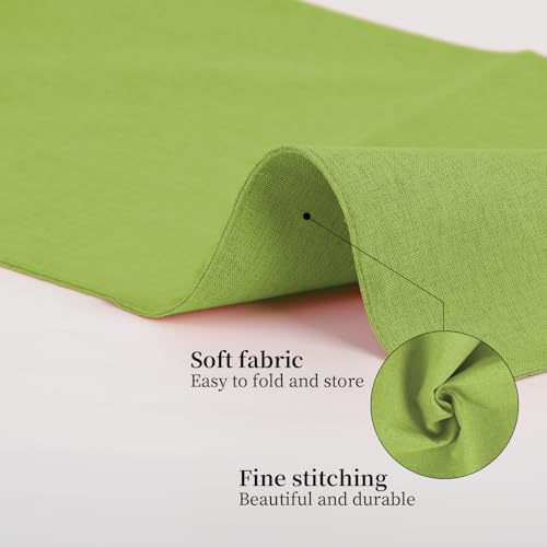 AuraNestle Placemats Set of 6 Linen Type Fabric Cloth Placemats, 19 x 13 Inch Double Layered Thick Wrinkle Free Heat Resistant Table Place, for Dining, Kitchen, Party (Green, 48 * 33cm) by AuraNestle - Used condition - Image 3