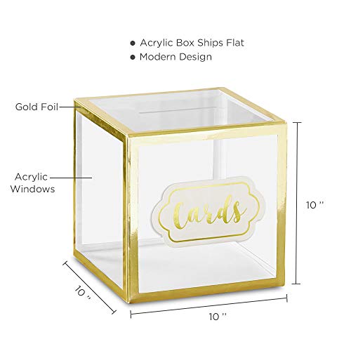 Kate Aspen Gold Frame Collapsible Acrylic Gift Card & Money Box, One Size (18198NA) by Kate Aspen - Image 6