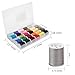 SINGER Polyester Sewing Thread Set - 30 Assorted Colors, 50 Yards per Mini Thread Spool, Sewing Kit Includes 5 Large Eye Hand Needles, 1 Needle Threader, Suitable for Hand and Machine Sewing