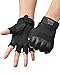 ISSYZONE Taktische Handschuhe Halbfinger, Militär Einsatzhandschuhe mit Kohlefaser Knöchelprotektor und 3-Finger Touchscreen Funktion, Atmungsaktiv, für Bushcraft, Wandern, Fahrr