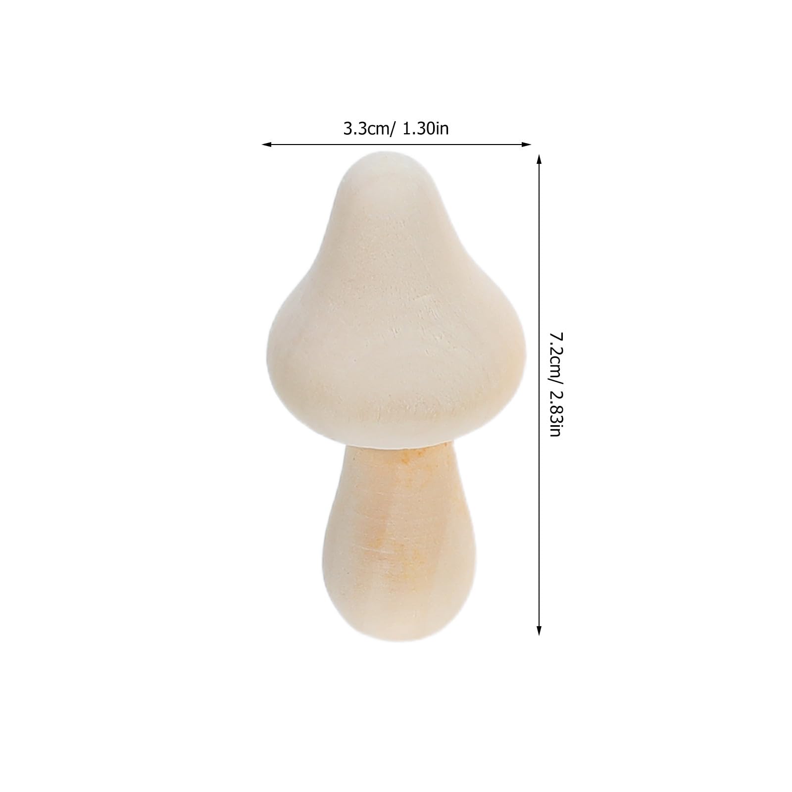 50 figuras de setas sin pintar para manualidades: muñecos de madera para colorear y pintar - Figuras de setas de 7,2 x 3,3 cm