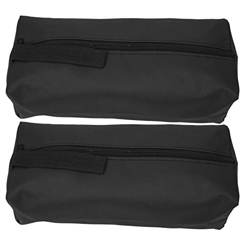 2 Stück Große Tragbare Werkzeugtasche 600D Polyester 30 x 10 x 10 cm Tool Kits Aufbewahrungstasche mit Hängendem Riemen und Reißverschluss, Mehrzweck Verschleißfest Tool Bag, Schwarz