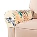 CLGTY Elástica Fundas De Reposabrazos para Sofá, Elástica Spandex Fabric Fundas Apoyabrazos De Sofas, con Alfileres Giratorios 2 Piezas Fundas De Reposabrazos para Sofá-Beige-2-Piezas