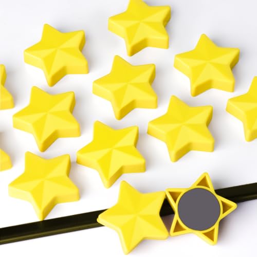 40 imanes decorativos estrella amarillos para refrigerador miniatura 2