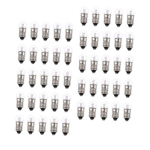 ERINGOGO Screw Base Mini Light Bulbs 50pcs 2.5v Miniature Bulbs for Electricity Kit Scientific Experiments
