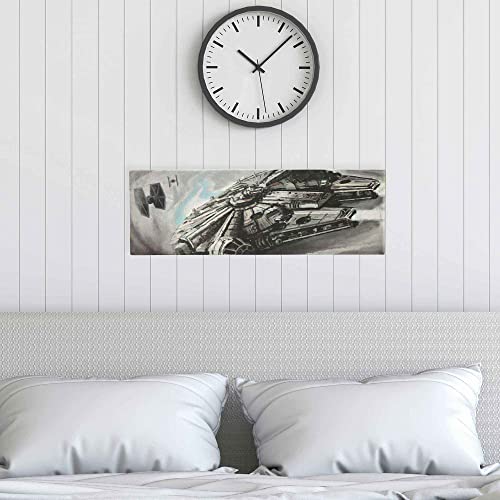 Open Road Brands Disney Star Wars Millennium Falcon Gallery Wrapped Canvas Wall Decor - Large Star Wars Painting For Theater Room Or Man Cave #TOP5