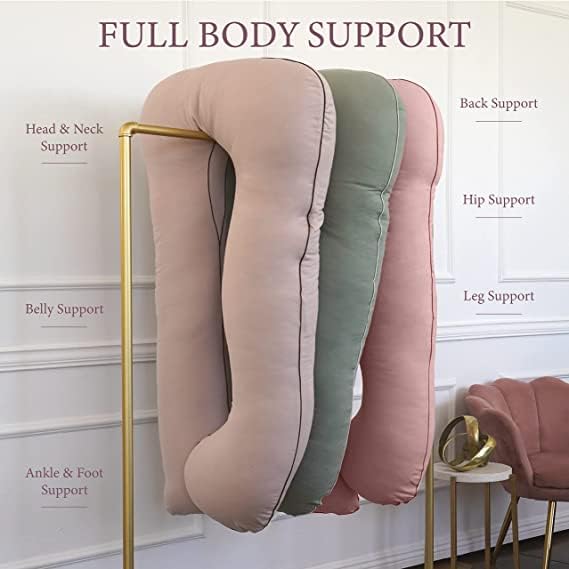 Image of Safe Multifunctional Microfiber U Shaped Pregnancy Pillow /Maternity Pillow. (Pink-U-PIPEN-2)