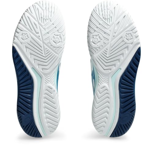 ASICS Tênis feminino Gel Resolution 9, Branco, azul-petróleo, 38