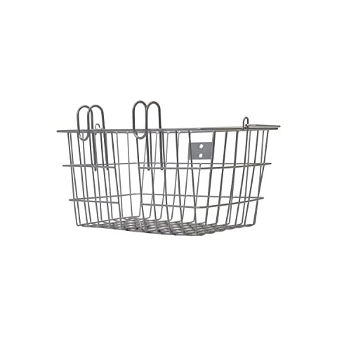 Retrospec Detachable Steel Apollo-Lite Lift-Off Front Bike Basket with Handles, Silver Cover