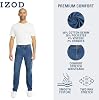 Jeans de mezclilla de corte recto con 5 bolsillos y cintura elástica para hombre IZOD 6
