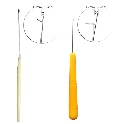 Miniatura 4 de Juego de agujas de ganchillo de 5 tamaños diferentes para trenzar el cabello, fabricación de bufandas y alfombras y manualidades