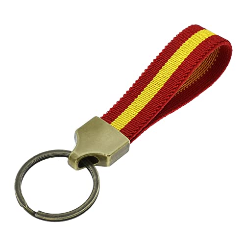 Llavero original de tela con la bandera de España. Perfecto para personalizar tus llaves, coche, bolso, monedero... Para hombre y mujer