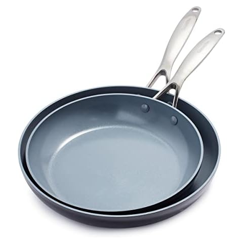 GreenPan Valencia Pro Harteloxierte Gesunde Keramik Anti-Stick 26 cm & 30 cm Bratpfannen-Set Cover