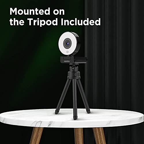 Webcam With Light And Tripod,1080P Streaming Webcam With Tripod [Plug And Play] For Conferencing/Calling/Gaming/Online Classes,Compatible With Laptop/Desktop/Windows/Mac,Supports Xbox/Skype/Fb/Youtube #TOP6