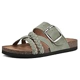 WHITE MOUNTAIN Women's Healing Sandal, Sage Green/Suede, 9 M