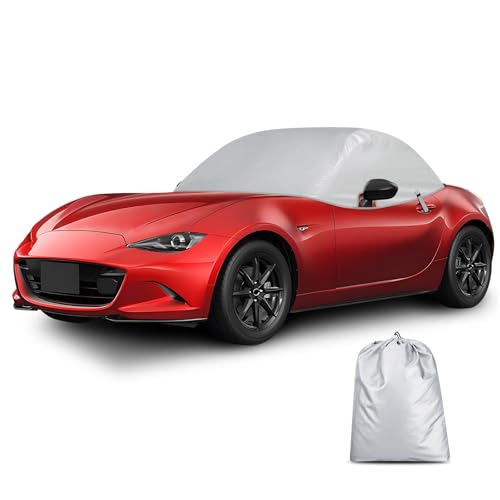 車カバー マツダ ロードスター ND型専用 ハーフボディカバー 210D防水 UVカット 雹・霜・落ち葉対策 フロン...