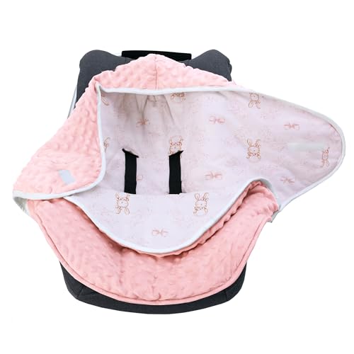 LAT Car Seat Blanket Rabbit Pink