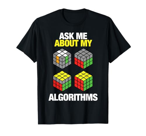 Image of Speed Cubing Puzzle Cuber Cube Kids Algorithms T-Shirt