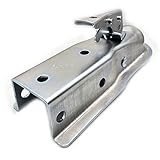 DEVMO Straight Tongue Trailer Coupler, 2" Ball, 2-1/2" Channel, 3500LBS for Towing RV, Boat, Camper with GTW Straight Trailer Coupler