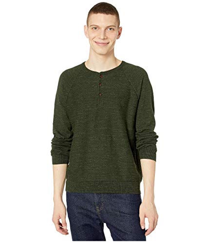 J.Crew Rugged Cotton Henley Heather Forest Shadow XL