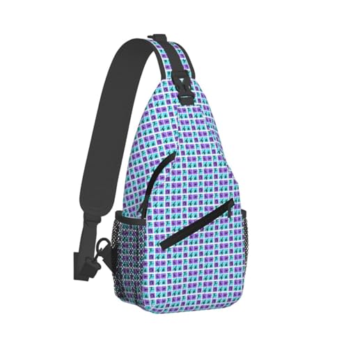 Mochila cruzada con estampado de juego de gimnasia, cruzada, para senderismo, viajes, entrenamiento, diagonal