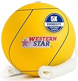 Western Star Tetherball Game Set - Soft-Touch Tether Ball with Durable Attached Rope - Indoor, Outdoor, Yard...