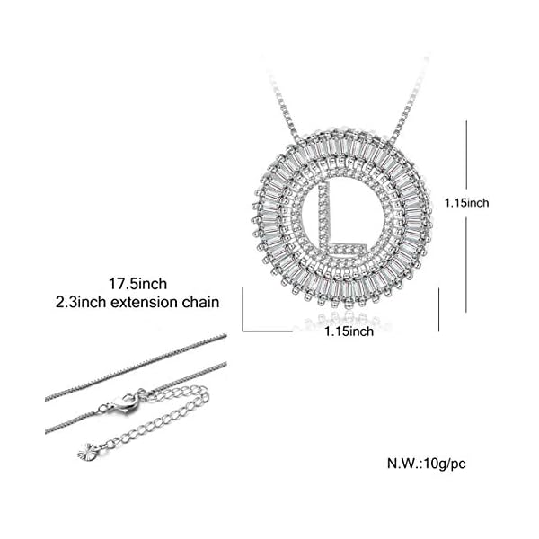 HOTIE-Silver-Plated-A-Z-Alphabet-Pendant-Letter-Initial-Necklace-for-Women HOTIE Silver Plated A-Z Alphabet Pendant Letter Initial Necklace for Women