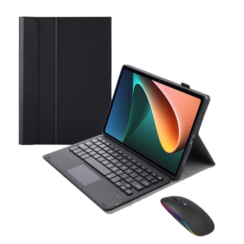 Clavier pour Xiaomi Pad 7 Protégé à 360 Degrés contre les Chocs avec Souris Sans Fil