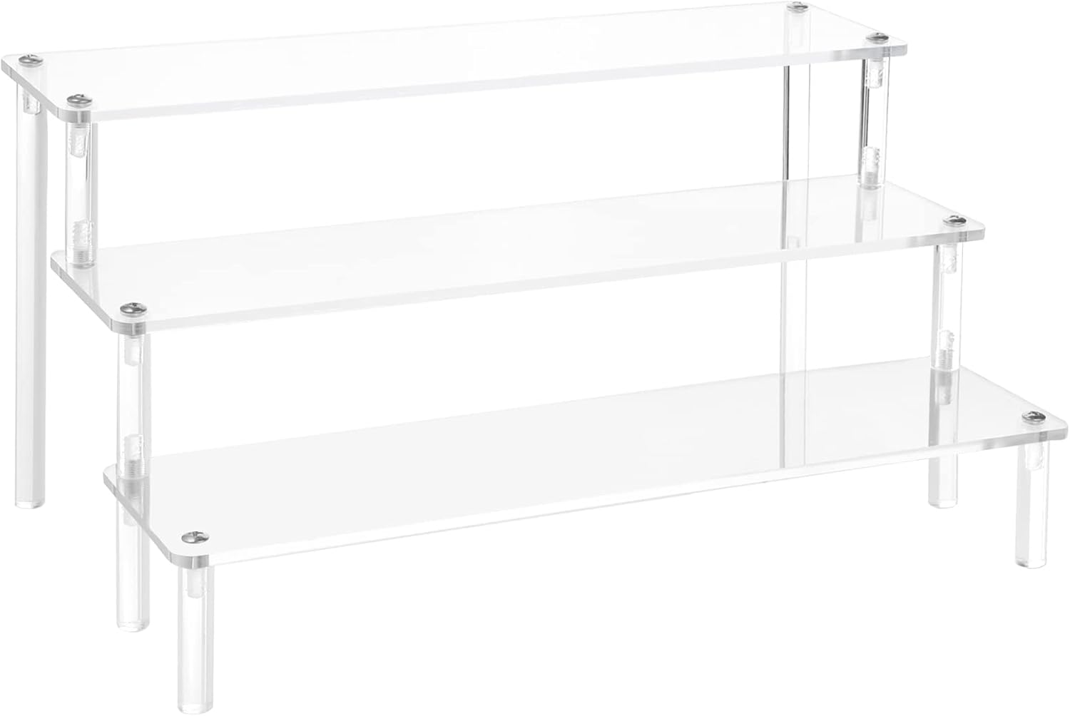 Januts Acrylic Display Stand 3 Tier Clear Acrylic Stands for Display