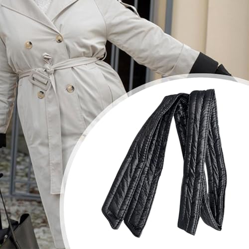 Women Puffer Down Coat Belt Overcoat Waist Belt Lightweight Ribbon Sash Belt4