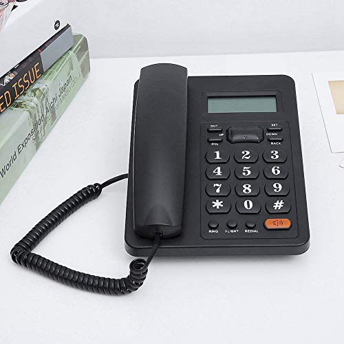 Teléfono Fijo ASHATA Cableado con Identificador y Redial miniatura 5