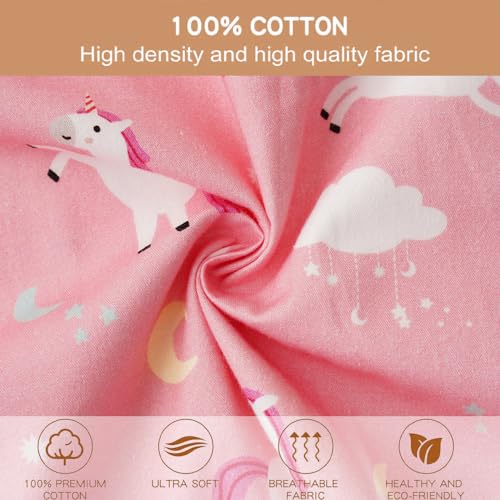 Image of Bunnikins & Clover Toddler Pillows with Pillowcase, 13 inchx18 inch Soft Cotton Kid Pillows for Sleeping, Bedding Small Pillow for Boys and Girls Aged 2-5 Years