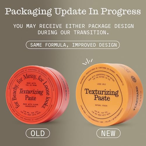 Image of Firsthand Supply Texturizing Paste for Men & Women - Medium Hold, Natural Finish - Water-Based, Non Greasy Texture Clay - Adds Lasting Volume with Perfect Hair Day Texture - For Longer Hair - 3oz