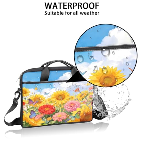 Bolsa para laptop con diseño floral 15 pulgadas miniatura 3