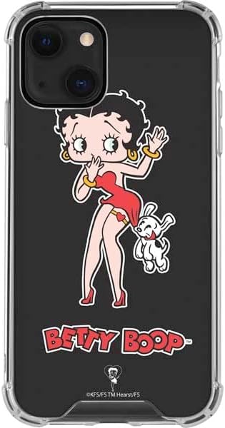 Skinit Clear Phone Case Compatible with iPhone 14 - Officially Licensed Betty Boop with Puppy Design