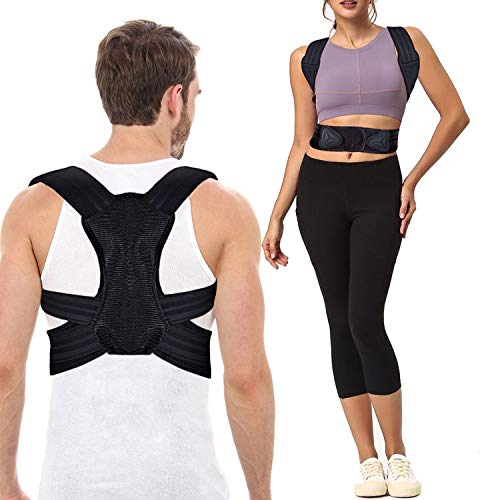 Professional Posture Corrector for Men, Women and Kids - Adjustable Comfortable Support Back Brace Providing Pain Relief for Neck, Back, Shoulders, Breathable Posture Brace for Back Support